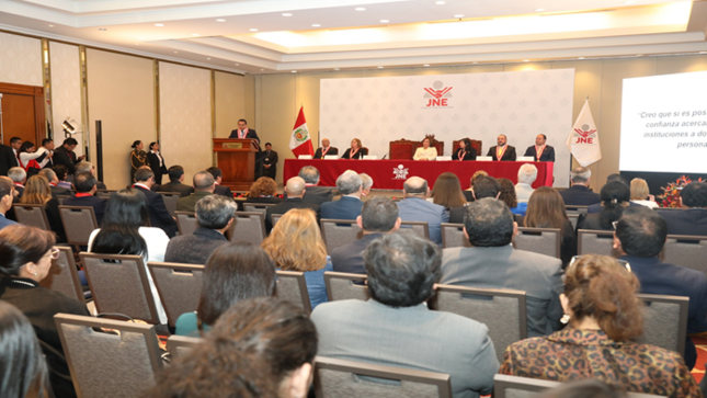Vicepresidente del Tribunal Constitucional, magistrado Helder Domínguez, participó en ceremonia por 94 aniversario de creación del JNE
